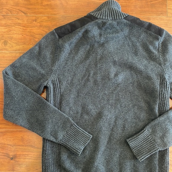 Calvin Klein Dark Gray Quarter Zip Knit Sweater - Picture 10 of 12